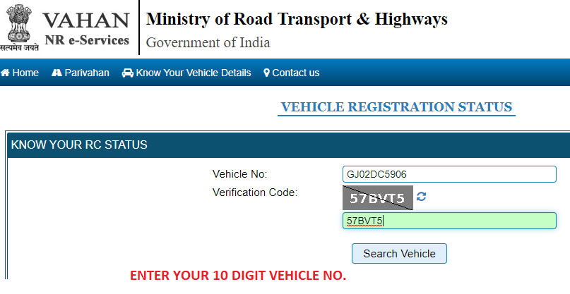 How To Use Parivahan Sewa To Get Vehicle Information